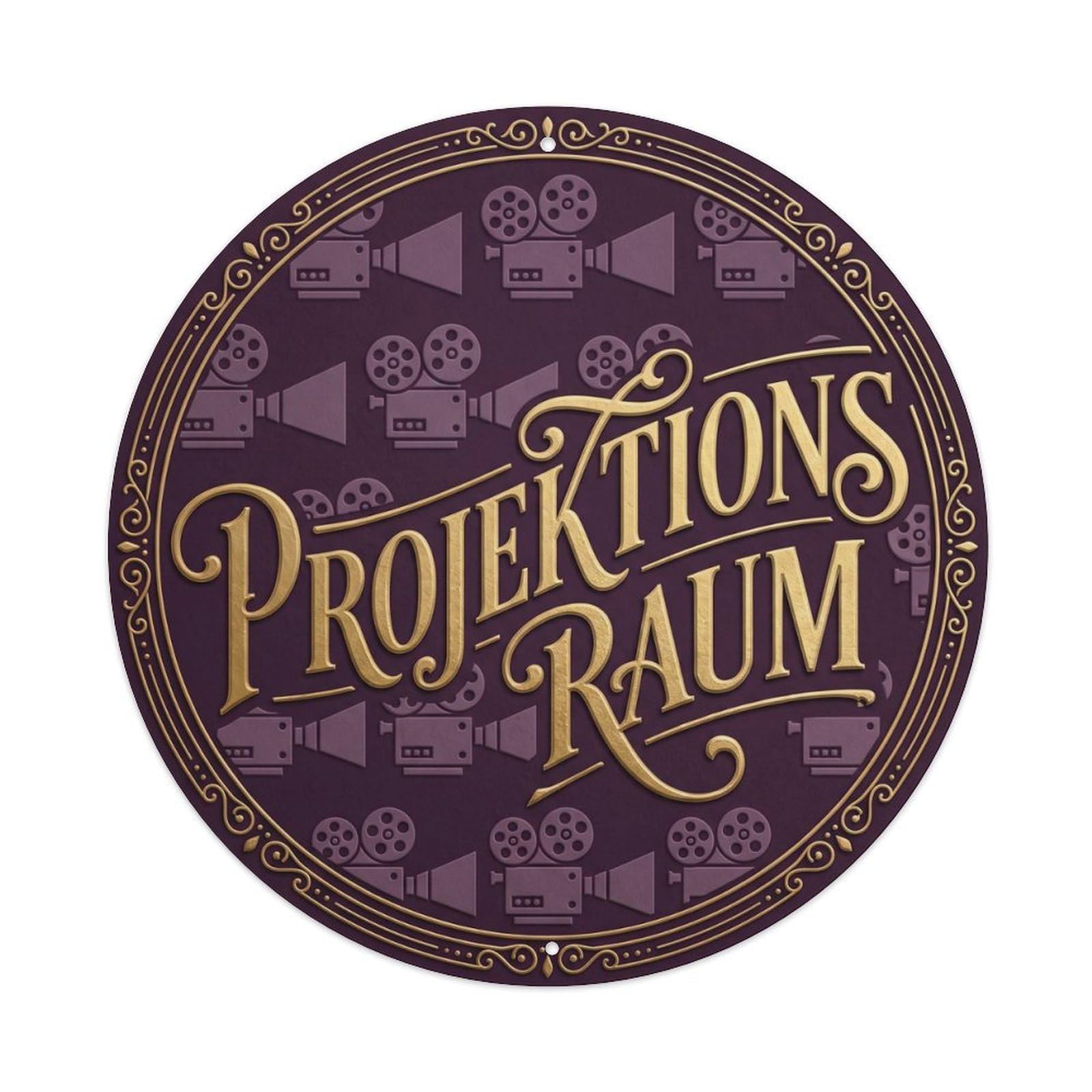 Vintage Projektionsraum Text Projector Metal Tin Sign