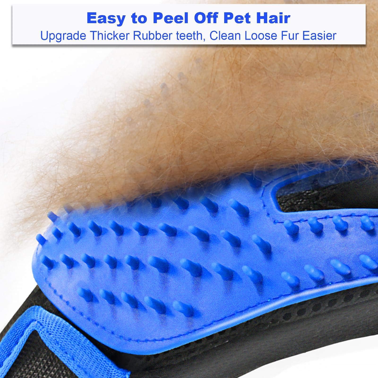 DAONLY Guanto Spazzola per Cani e Gatto - Perfetto per la Rimozione dei Capelli - Pulizzia e Massaggio per il tuo Animale Domestico