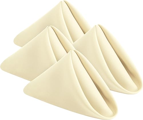 Utopia Home Paquete de 24 servilletas de tela de 17 x 17 pulgadas, servilletas de cena 100% poliéster con bordes dobladillos, servilletas lavables