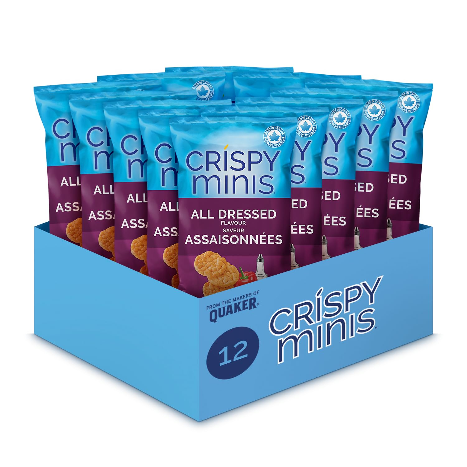 Crispy Minis All Dressed Flavour Brown Rice Chips, Multi-Pack, 100 g ...