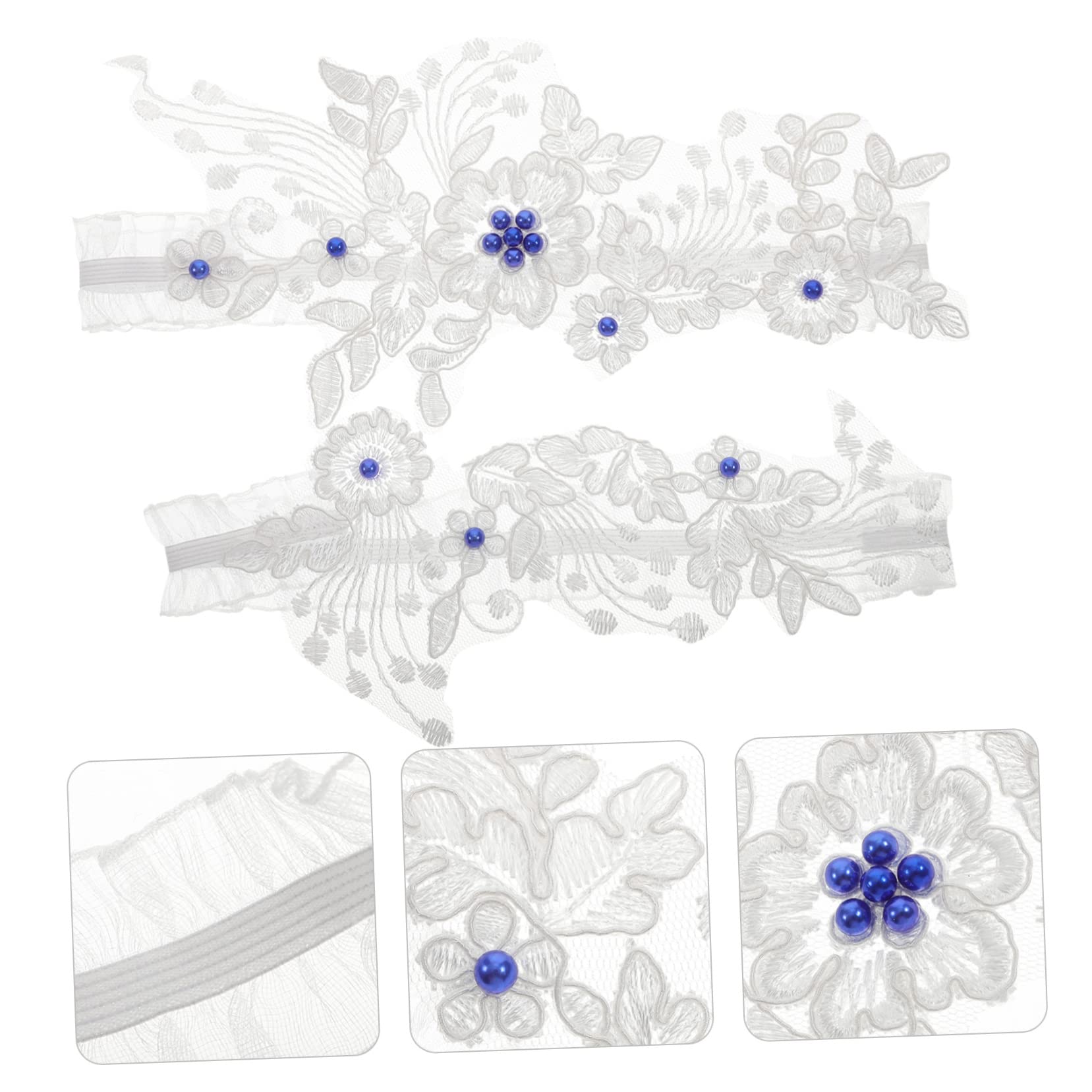 PACKOVE 4sätze Braut-Strumpfband Mit Blumen Und Spitzen-Design Elastisch Und Hautfreundlich Perfektes Hochzeitsaccessoire Regulärer Für Jede Braut