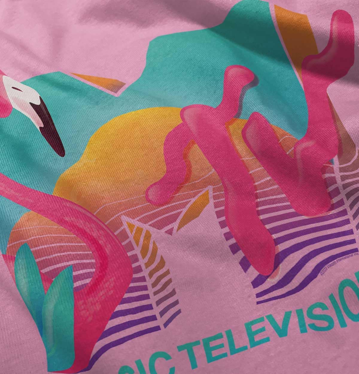 Retro MTV Sunset Flamingo Logo Toddler Boy Girl T Shirt