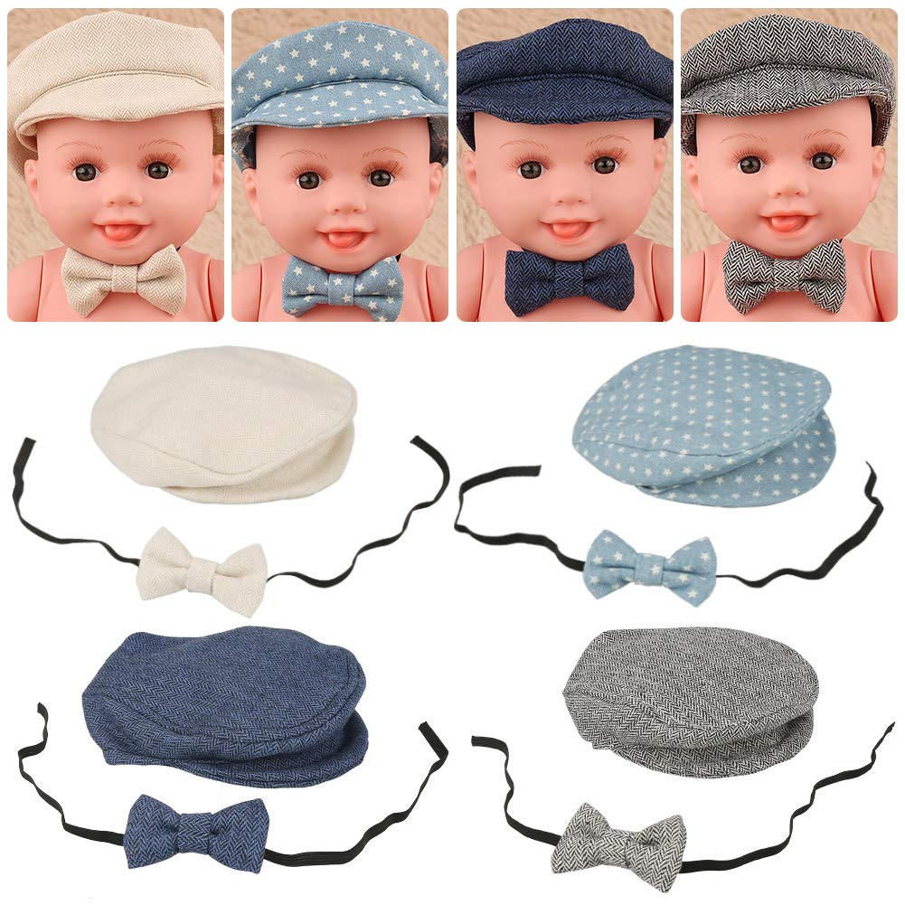 Costume Bébé Noeud Papillon & Casquette - Coton - Photos Nouveau-Né - Garçons/Filles - Cadeau Naissance