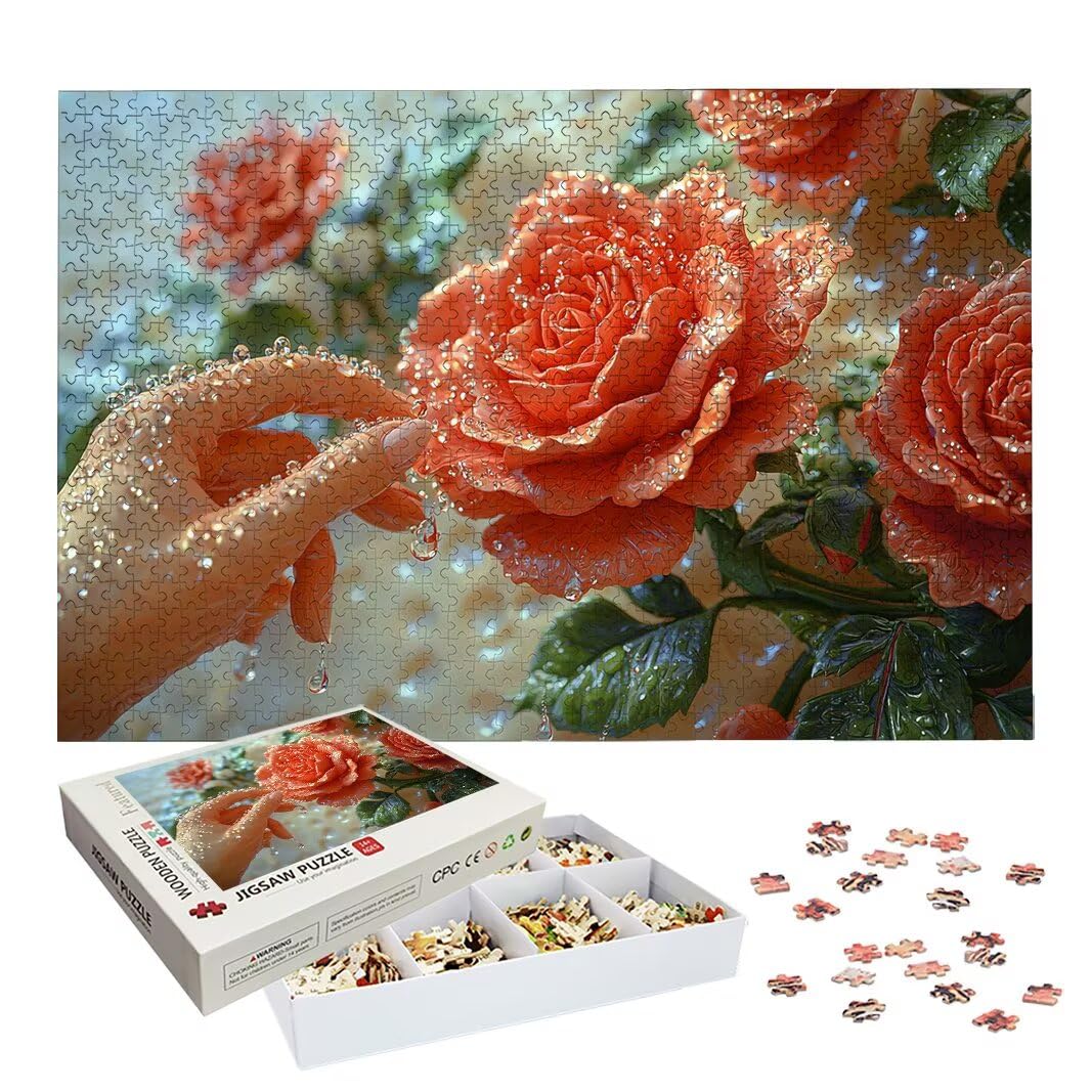 Puzzle Rosa, Puzzle 1000 Pezzi per Adulti, Decor, Regalo Donna/Uomo -2559