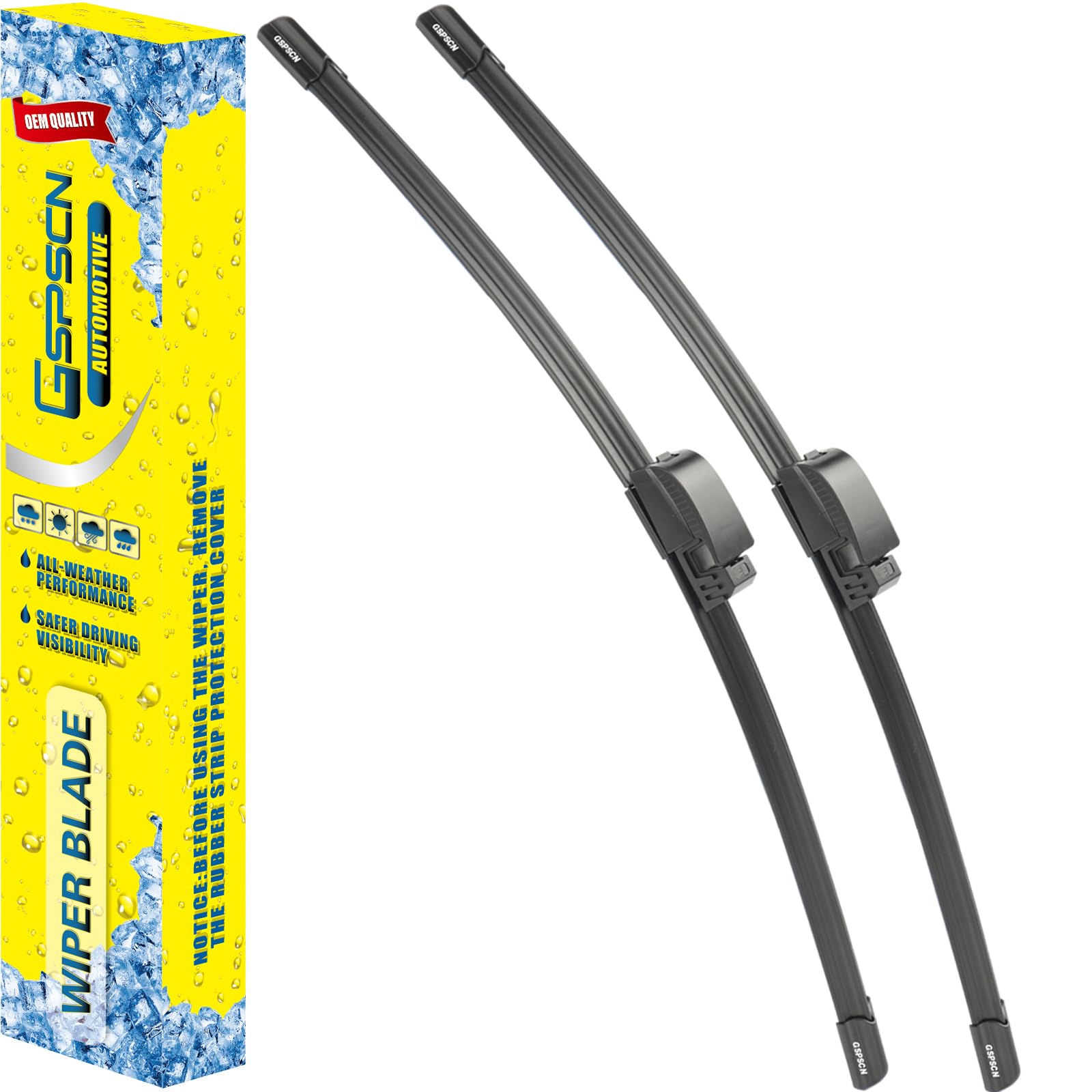 GSPSCN 2 Wipers For Audi A8 S8 2003-2010 /Mercedes-Benz C230 C240 C280 C32 C320 C350 C55 CLK320 CLK350 CLK500 CLK550 CLK55 CLK63 2008-2003,Original