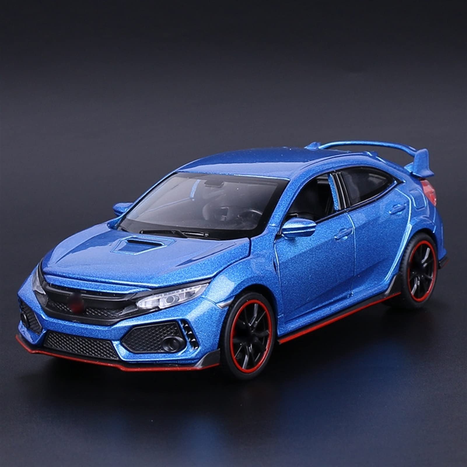 YBSM Diecast Car 1:32 For Honda For Civic For Type-R Simulation Alloy Car Model Diecast Sound Lig Pull Back Metal Model Toy Boy New Year's Gift (Color : Blue)