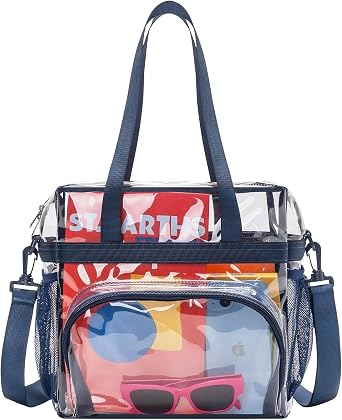 Lyingflat Clear Tote Bag Stadium Approved, 12x12x6 Clear Stadium Bag