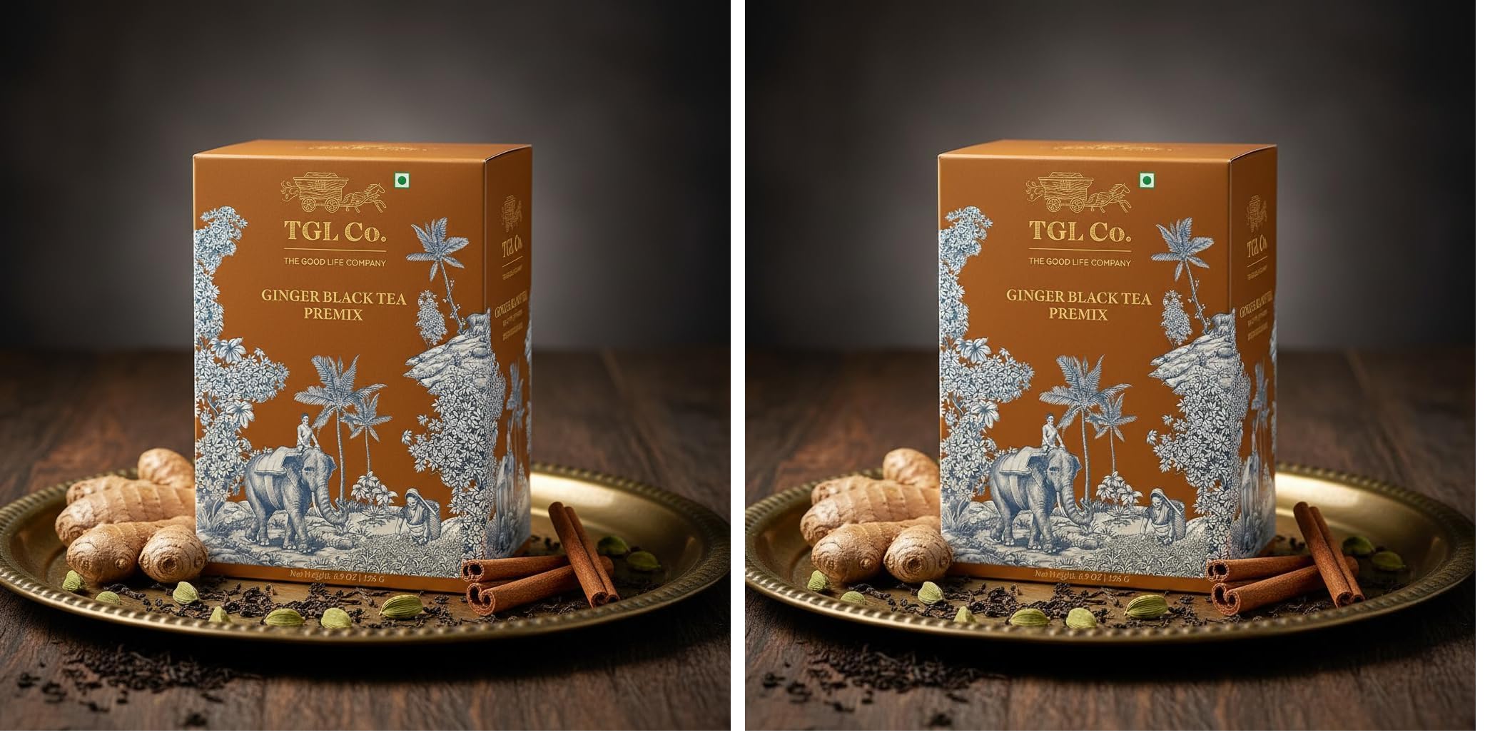 TGL Co. Instant Ginger Black Tea Premix (14 Sachets) Quick & Easy To Make Ginger (Adrak) Flavored Tea Premix Sachets - 14g Per Serve (Pack of 2)-image-17