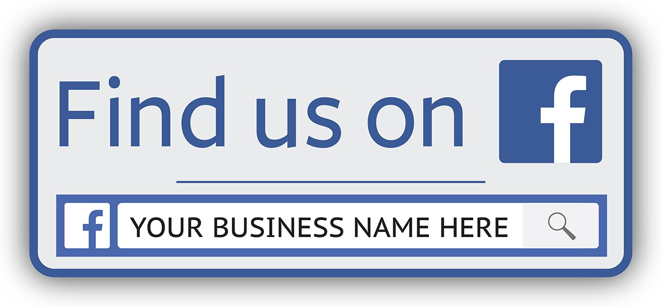24x Personalised Facebook Business Page Advertising Vinyl Stickers Advertisement Social Media Custom Product Packaging Car Window Bumper Shop Glass Indoor Outdoor Die Cut