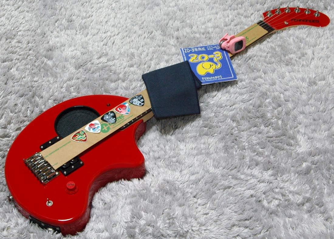 Amazon フェルナンデス ぞうさんギター Fernandes Zo 3 Red Zo 3専用弦 ぞうさんアート ロックシリーズピック クリプチューナー クロス付属 ギター 楽器 音響機器