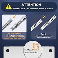 Vista 2 de MOSISO Funda compatible con MacBook Air de 15 pulgadas 2025 2024 2023 versión M4 A3241 M3 A3114 M2 A2941, carcasa rígida de plástico brillante