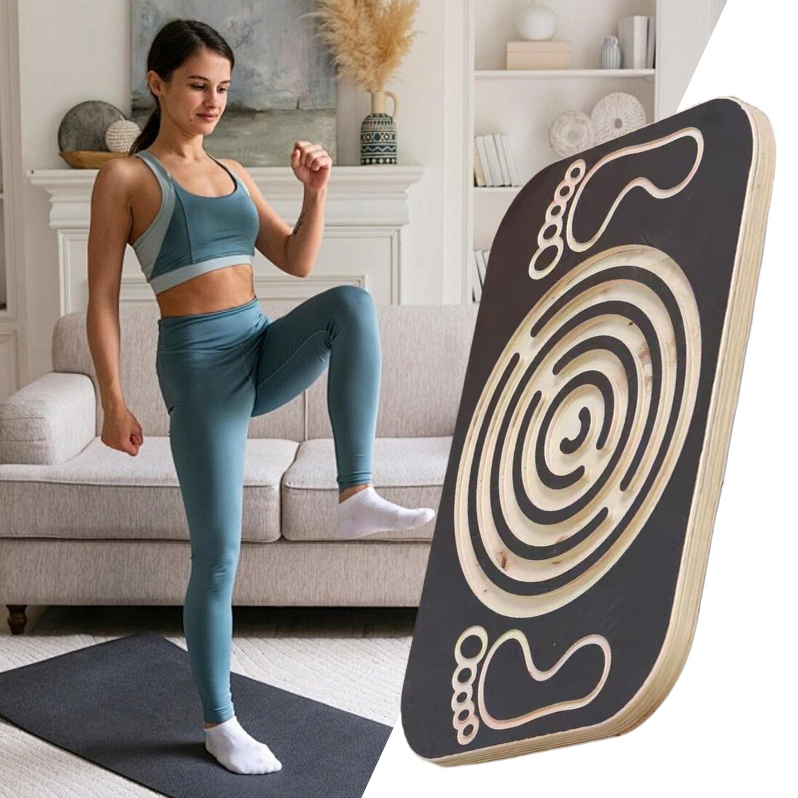Tavola inclinata | Accessorio fitness per casa, equilibrio e stretching, tavola inclinata per squat, per esercizi di ginocchia, tallone, gamba, squat, ufficio, interni, uomini e donne