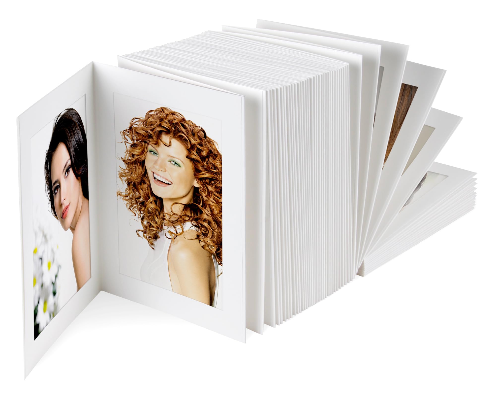 100 Stück Endlosleporello Leinen weiß für Bilder 13x18 cm nach Bedarf teilbar für Fotosammlungen, Geburtstage, Jubiläum