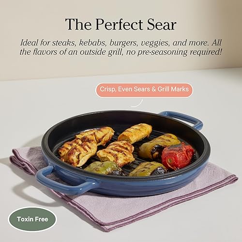 Miniatura 3 de Our Place Parrilla caliente de hierro fundido  Sin toxinas, redonda de 10.5 pulgadas, sartén de hierro fundido esmaltado  Searing serio para