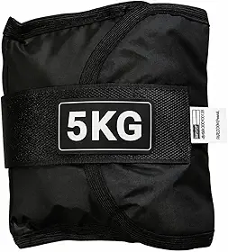 1 Caneleira 5kg de Peso para Tornozelo ou Punho, Ajustáveis para Musculação, Academia, Perna, Treino em Casa, Fitness, CrossFit, Funcional
