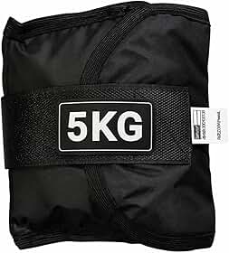 1 Caneleira 5kg de Peso para Tornozelo ou Punho, Ajustáveis para Musculação, Academia, Perna, Treino em Casa, Fitness, CrossFit, Funcional