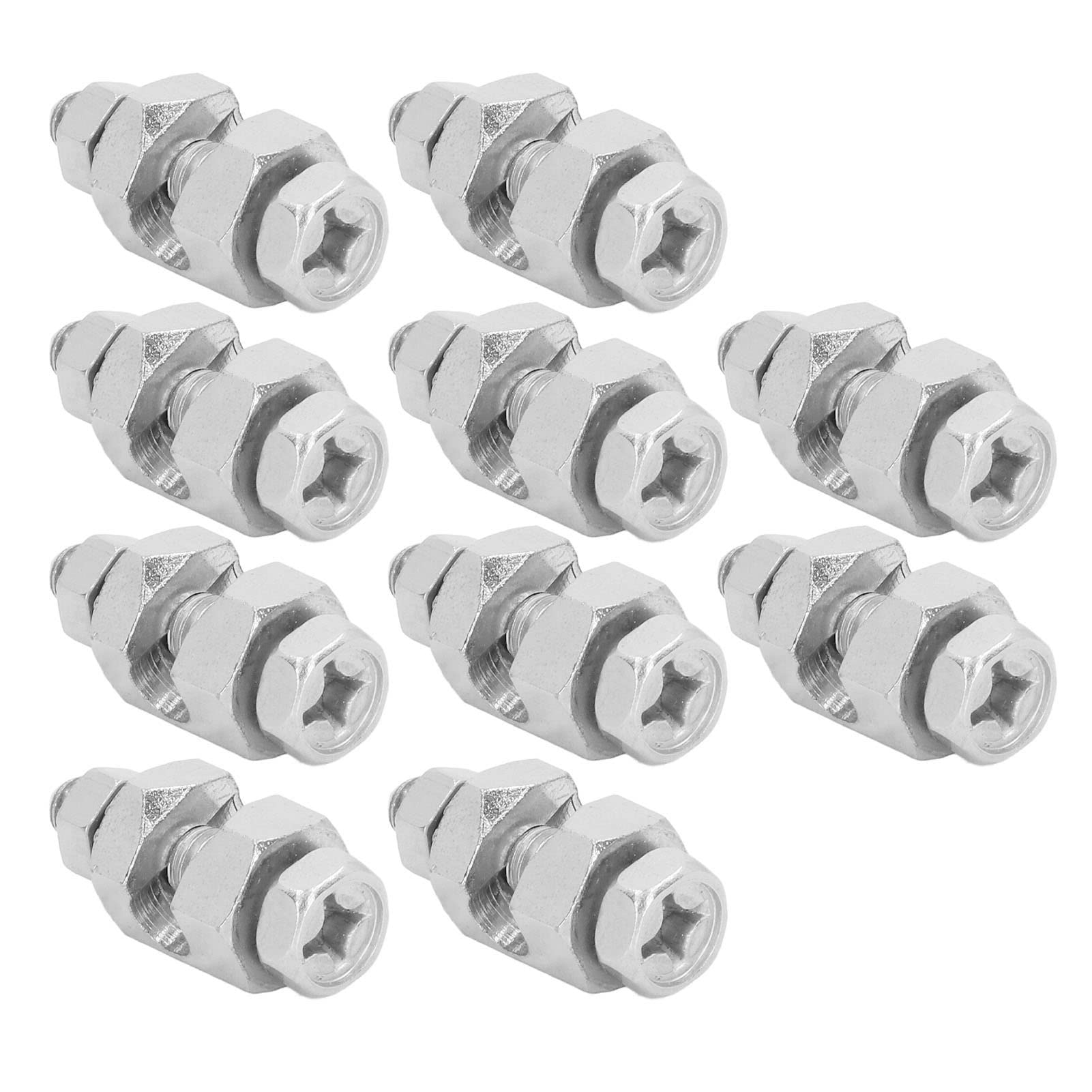 Focket 10PCS Écrous et boulons pour Panneaux solaires photovoltaïques, Serre câble de Mise à la Terre pour Fils Nus, raccord boulonné sûr pour câble de Mise à la Terre, Serre câble de mis