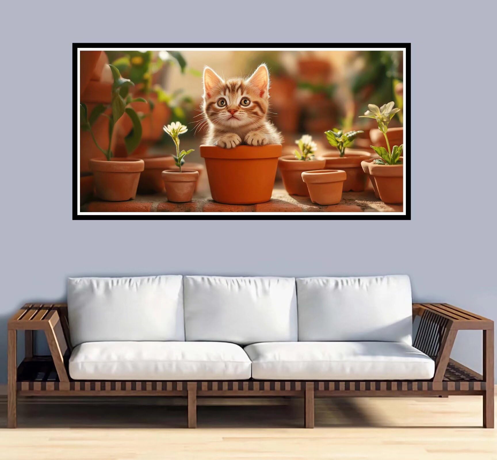 Grande Dipingere con i Numeri 60x120cm Dipingere con i Numeri Adulti Gatto Paint by Numbers Hobby Creativi Adulti e Principianti fai da te Kit Completo Craftoria,Decorazioni Casa Regalo Piante-y1125