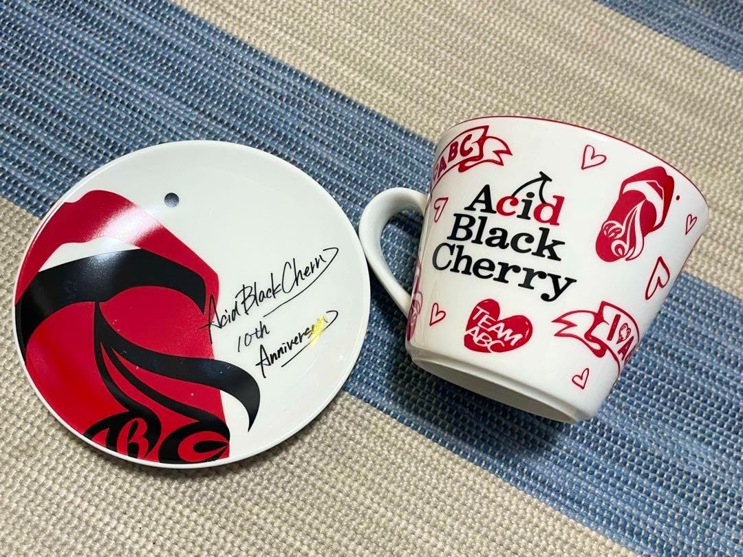 【Acid Black Cherry】10周年記念☆マグ＆プレート 黒 2個 Acid Black Cherry】10周年記念☆マグ＆プレート 黒 2個 asid black cherry
