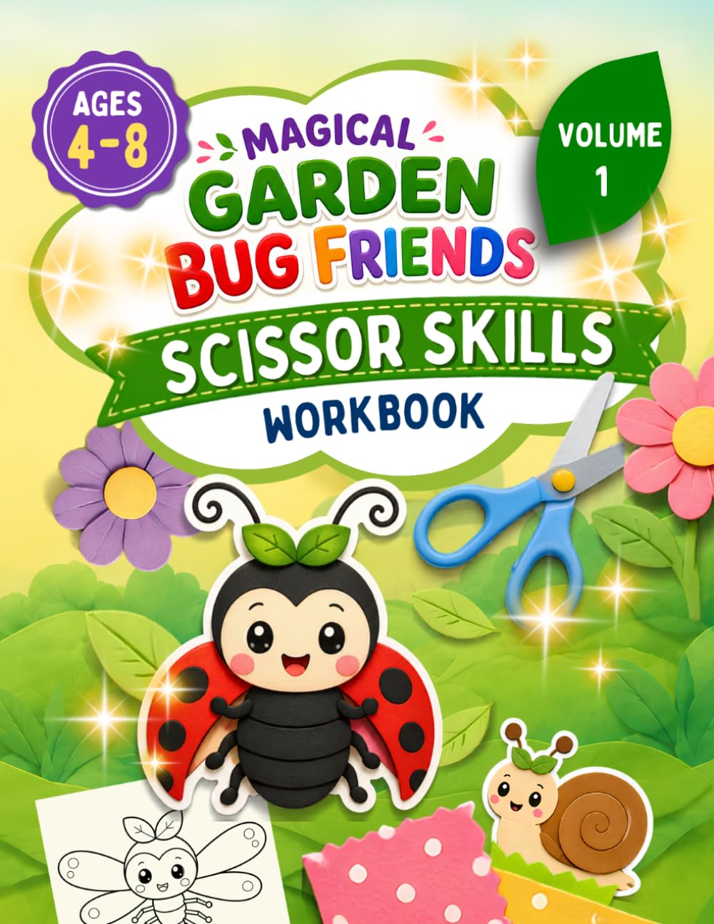 Magical Garden Bug Friends: Scissor Skills Workbook (Magical Friends Workbooks)