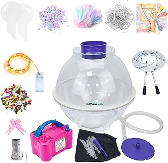 Balloon Stuffing Machine Balloon Stuffer Tool Kit with Expander Balloon Pump & 9 Accessories Gift Wrap Machine for Filling Plush Toys Bouquets Wedding Party Christmas Decoration (PURPLE)
