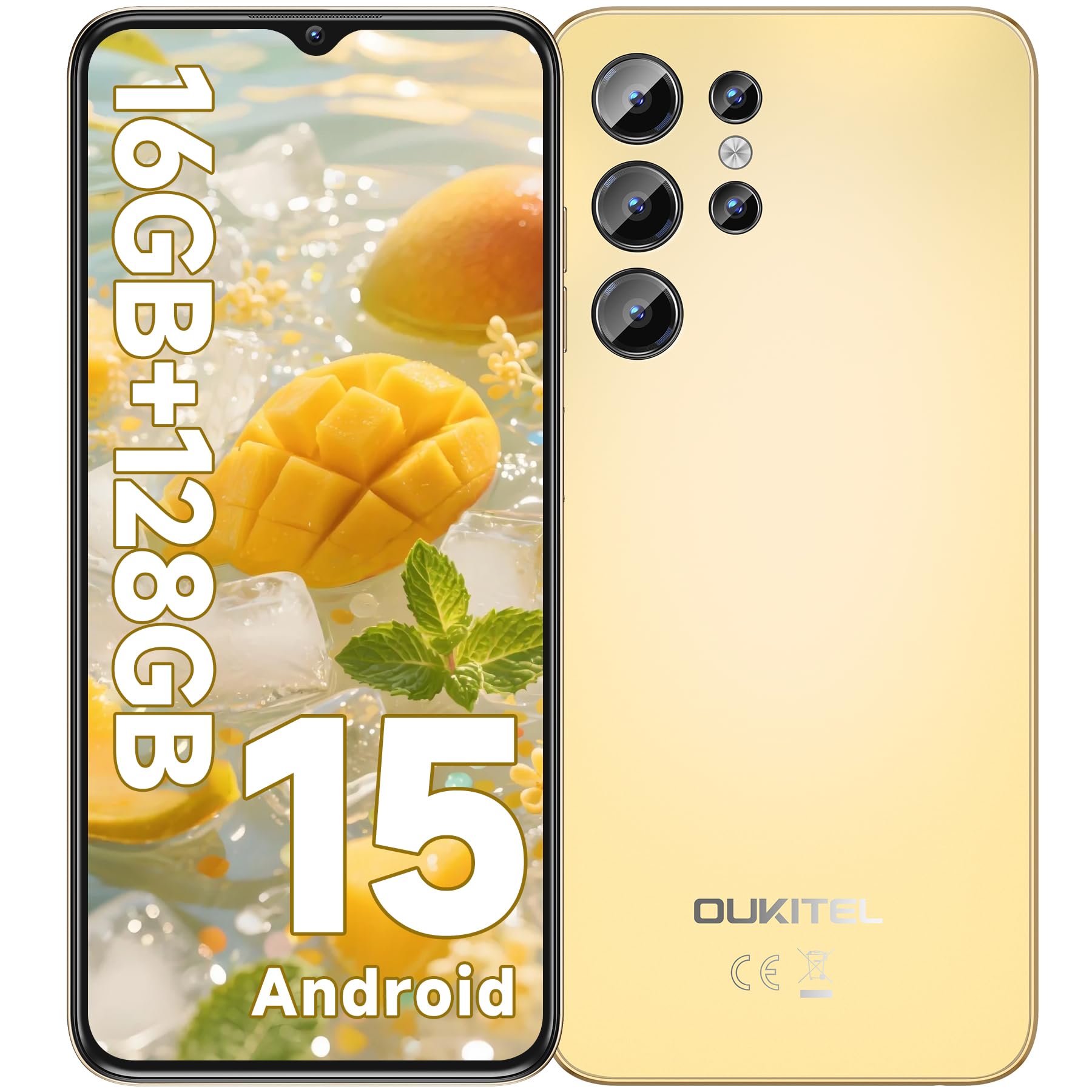 Amazon | OUKITEL C1 本体 SIMフリー スマホ 6.52インチ HD 大画面