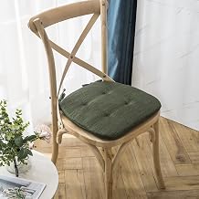 Non-Slip Cushion Seat Pads, Garden Chair Pads, Soft and Comfortable Dining Chair Cushions on Many Colors with Ties for Living Room, Kitchen, Classroom, Office and More,39 * 40cm,Dark Green