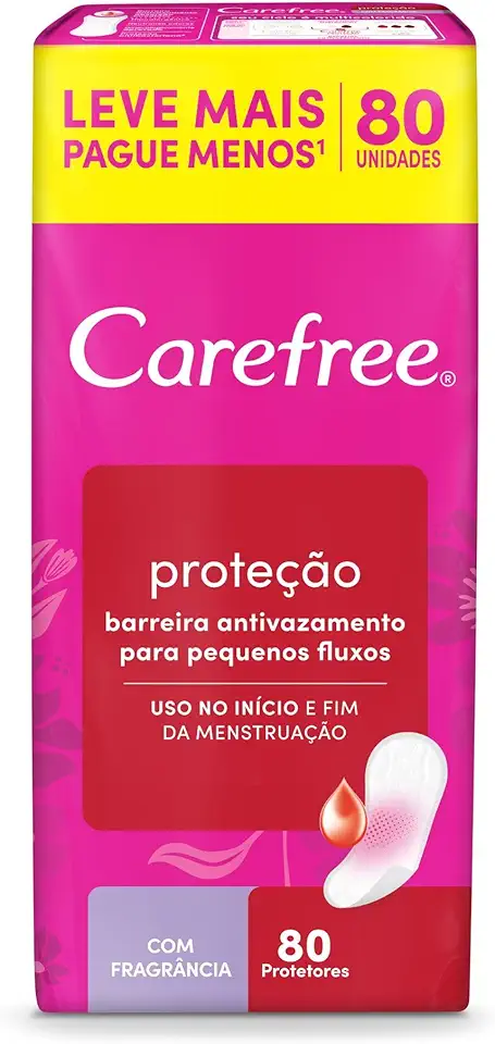 Carefree Protetor Diário Proteção Com Fragrância, 80un