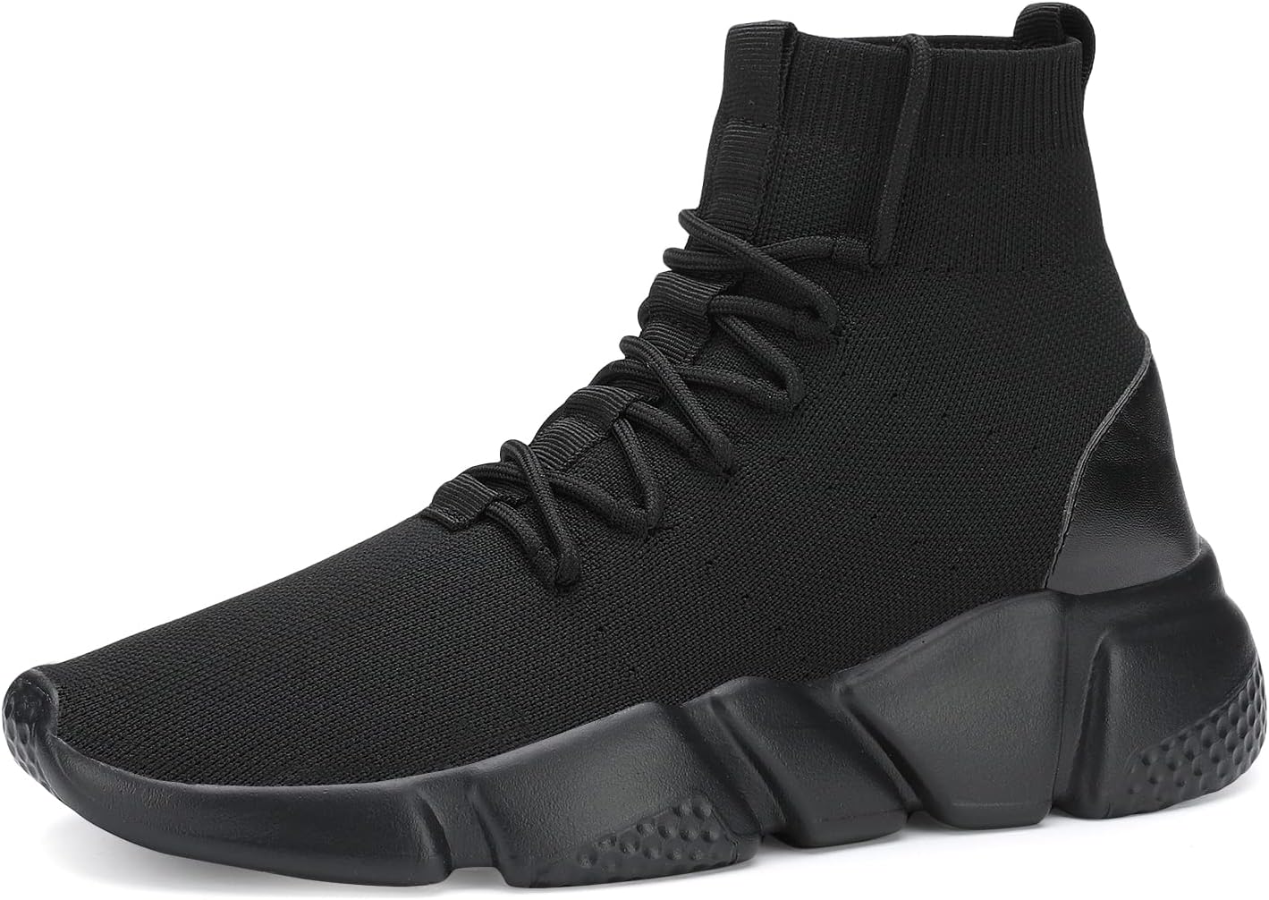 Mens Walking Shoes Breathable Knit Slip On Sneakers Lightweight Athletic Gym Shoes