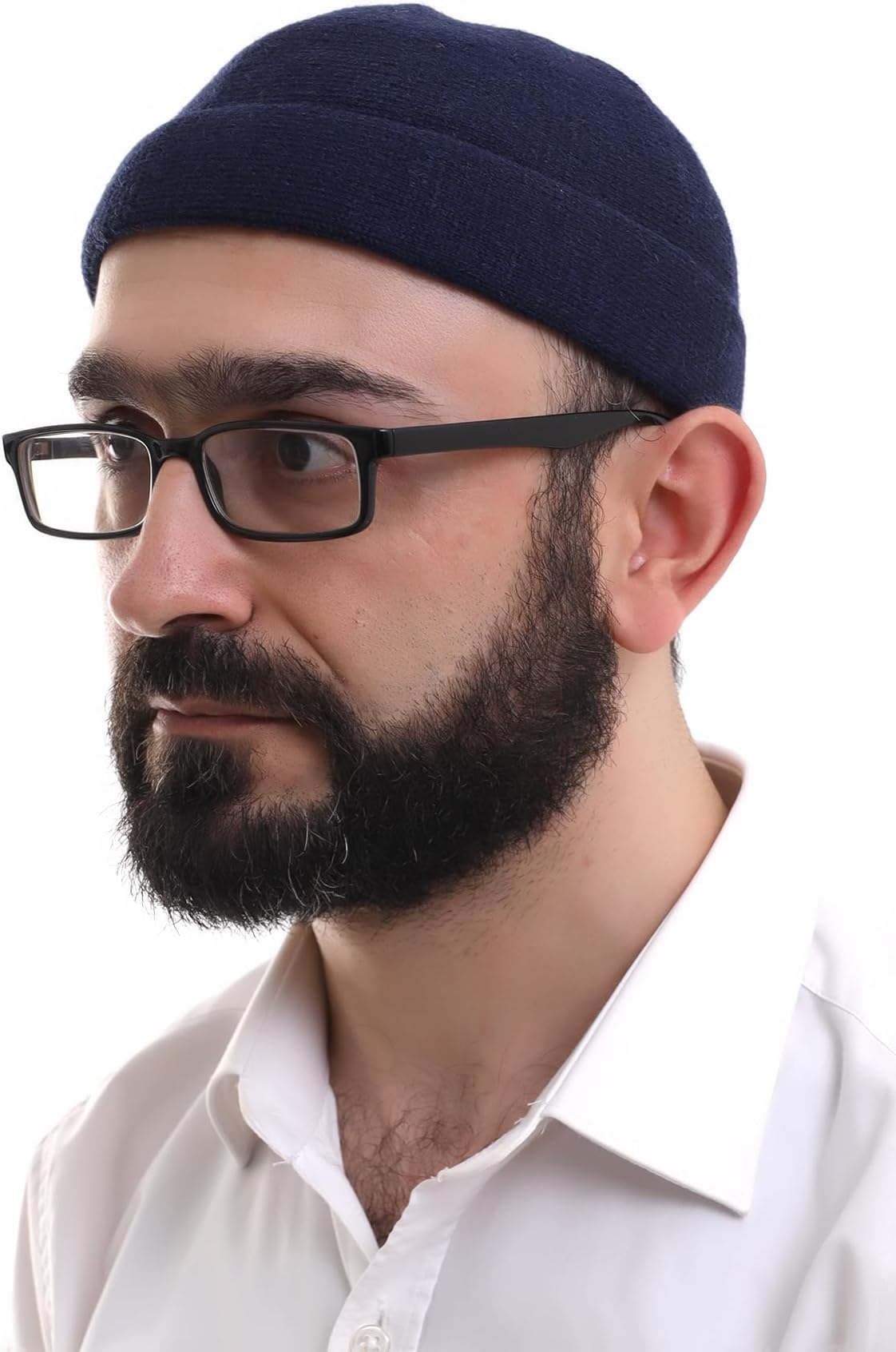 Turkish Muslim Winter Velvet Roll-up Edge Kufi Hats for Men, Taqiya, Takke, Peci, Islamic Caps, Islamic Gifts