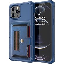 Back Case for iPhone 14/14 Pro/14 Plus/14 Pro Max, Lens Protection Leather Case Electroplated Edge Ultra Slim Anti-Slip Shockproof Cover Color Blue, Size 14 6.1