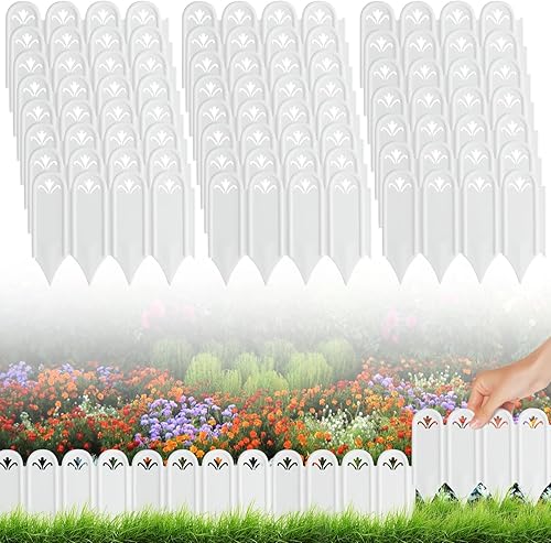 15.5Ft Garden Edging Border, 23Pcs Landscape Edging, Decorative Garden Edging, Fence Border for Flower Bed Barriers and Landscape Fencing