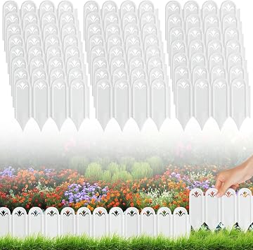 15.5Ft Garden Edging Border, 23Pcs Landscape Edging, Decorative Garden Edging, Fence Border for Flower Bed Barriers and Landscape Fencing