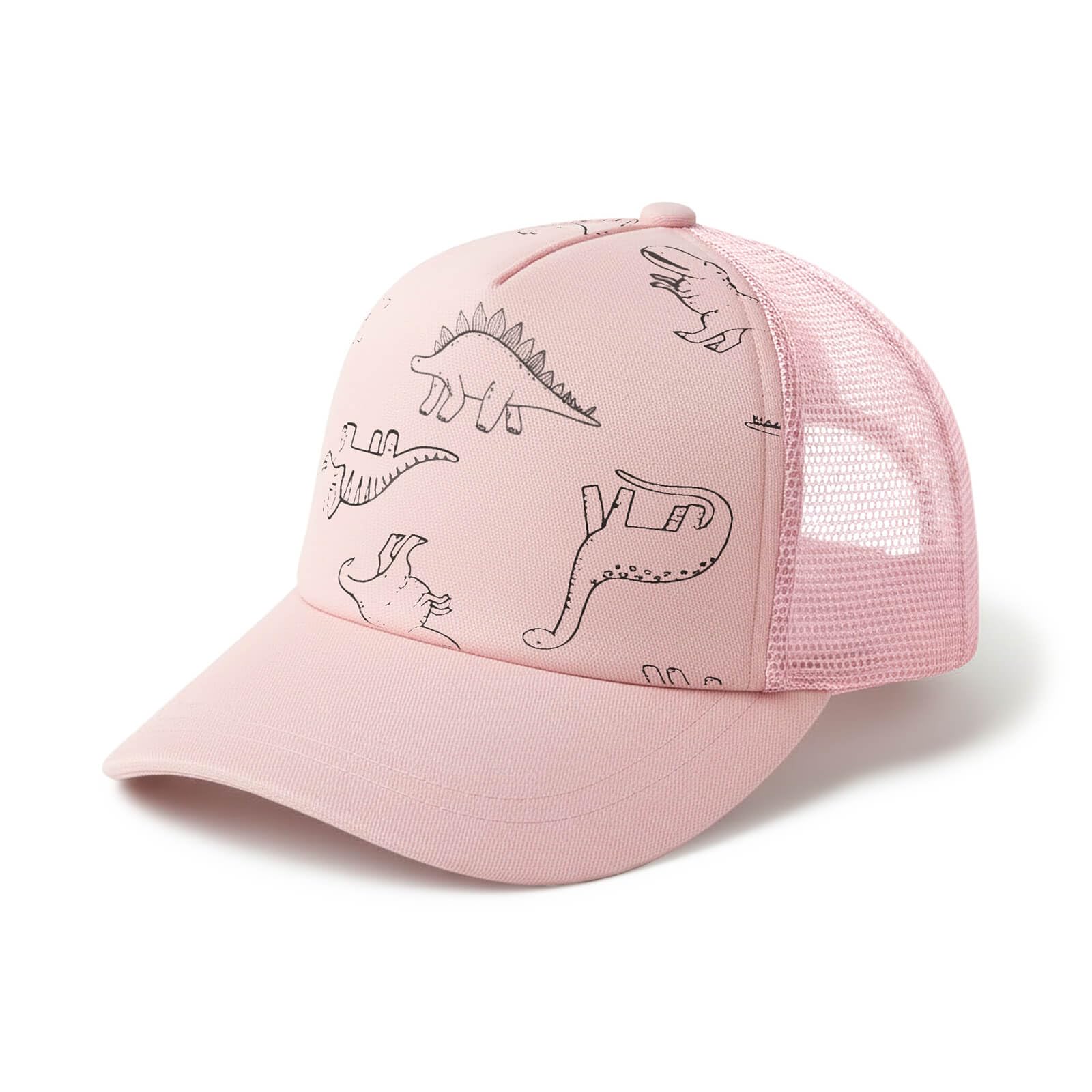 DRESHOW Toddler Baseball Cap Baby Sun Hat Cute Dinosaur Patterned Caps Unisex Baby Trucker Hats Infant Toddler Kid Hats for Boys Girls