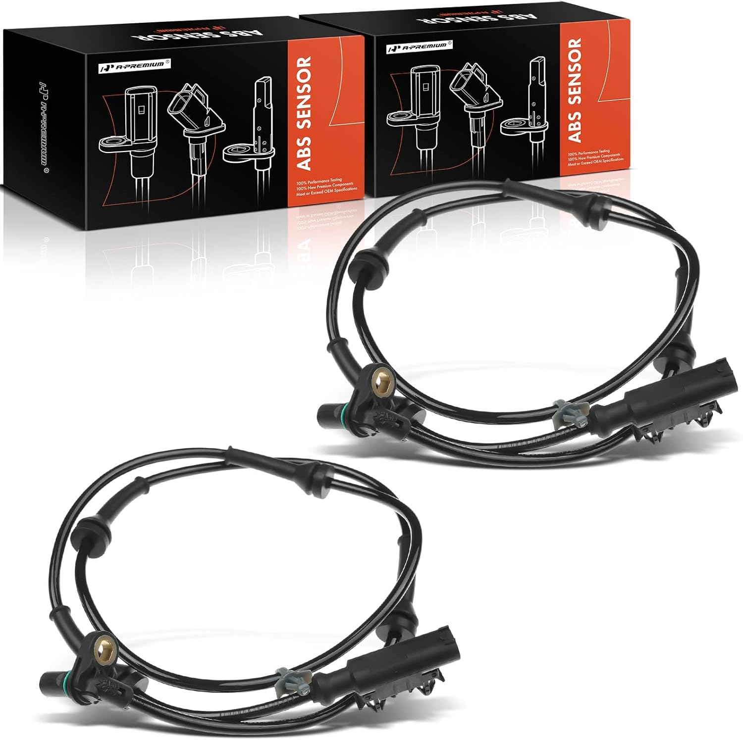 A-Premium ABS Wheel Speed Sensor Compatible with Nissan Models - Armada 2012 2013 2014 2015 - Rear Driver and Passenger Side, 2-PC Set, Replace# 479009FF0A