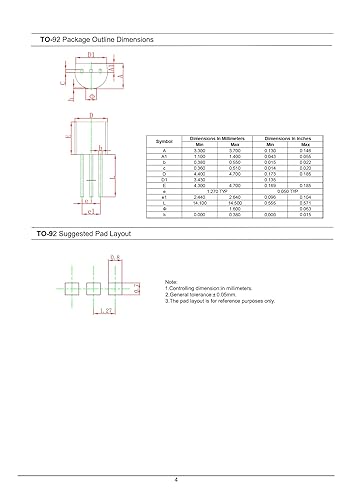 Miniatura 5 de Chanzon TL431 TO-92 Regulador de voltaje ajustable positivo IC, regulador positivo de tres terminales para administración de energía