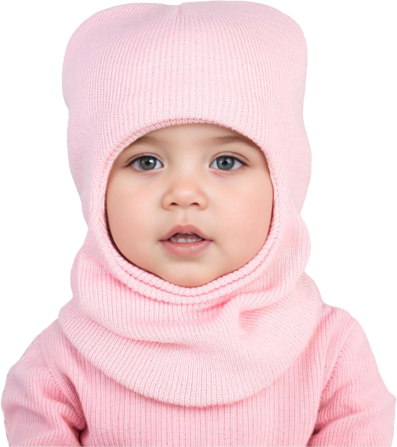 YATEEN Baby Winter Hat Scarf Set Kids Warm Windproof Knit Hood Fleece Hat