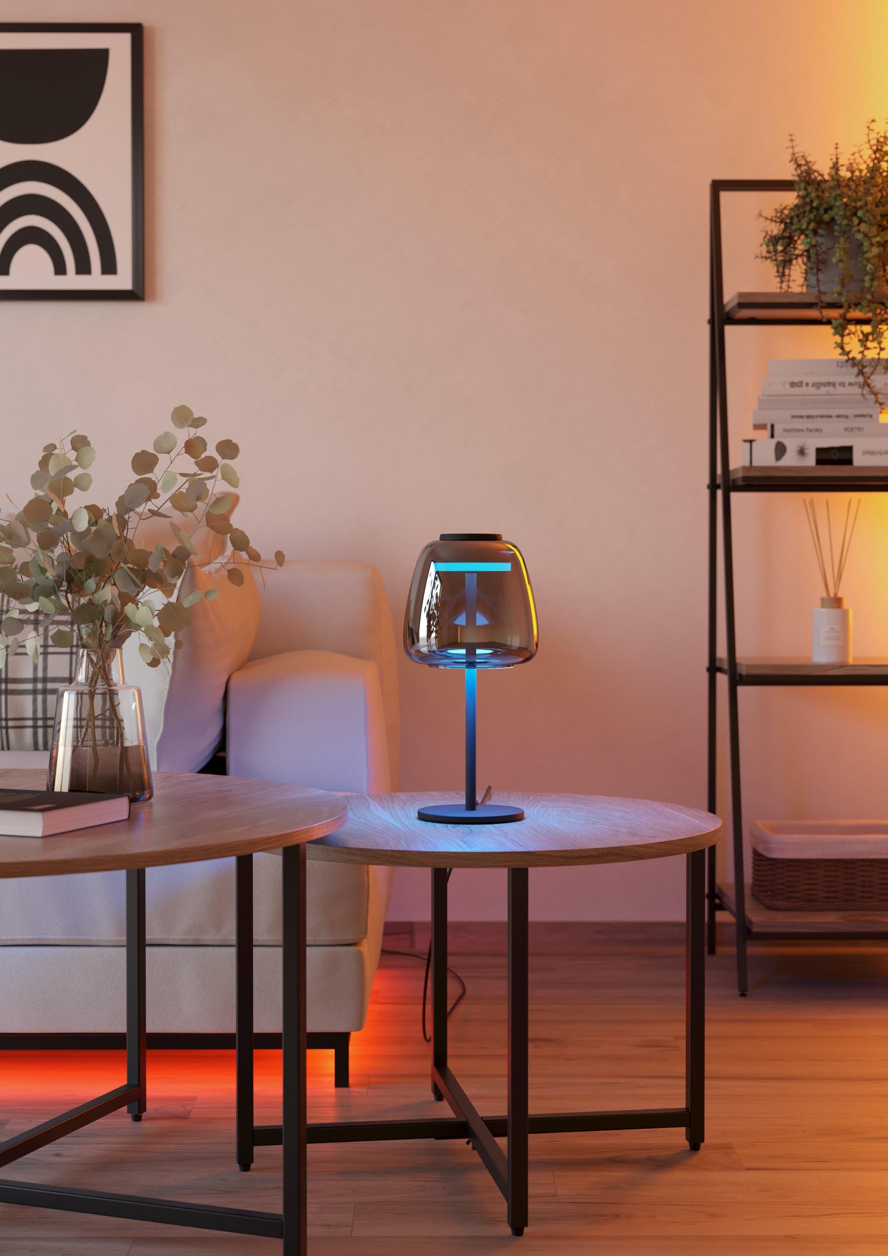 Eglo connect.z Smart-Home LED lampada da tavolo Alfero-Z, illuminazione | ZigBee + Matter, controllo app e vocale Alexa, luce regolabile (bianco caldo-freddo), RGB, dimmerabile