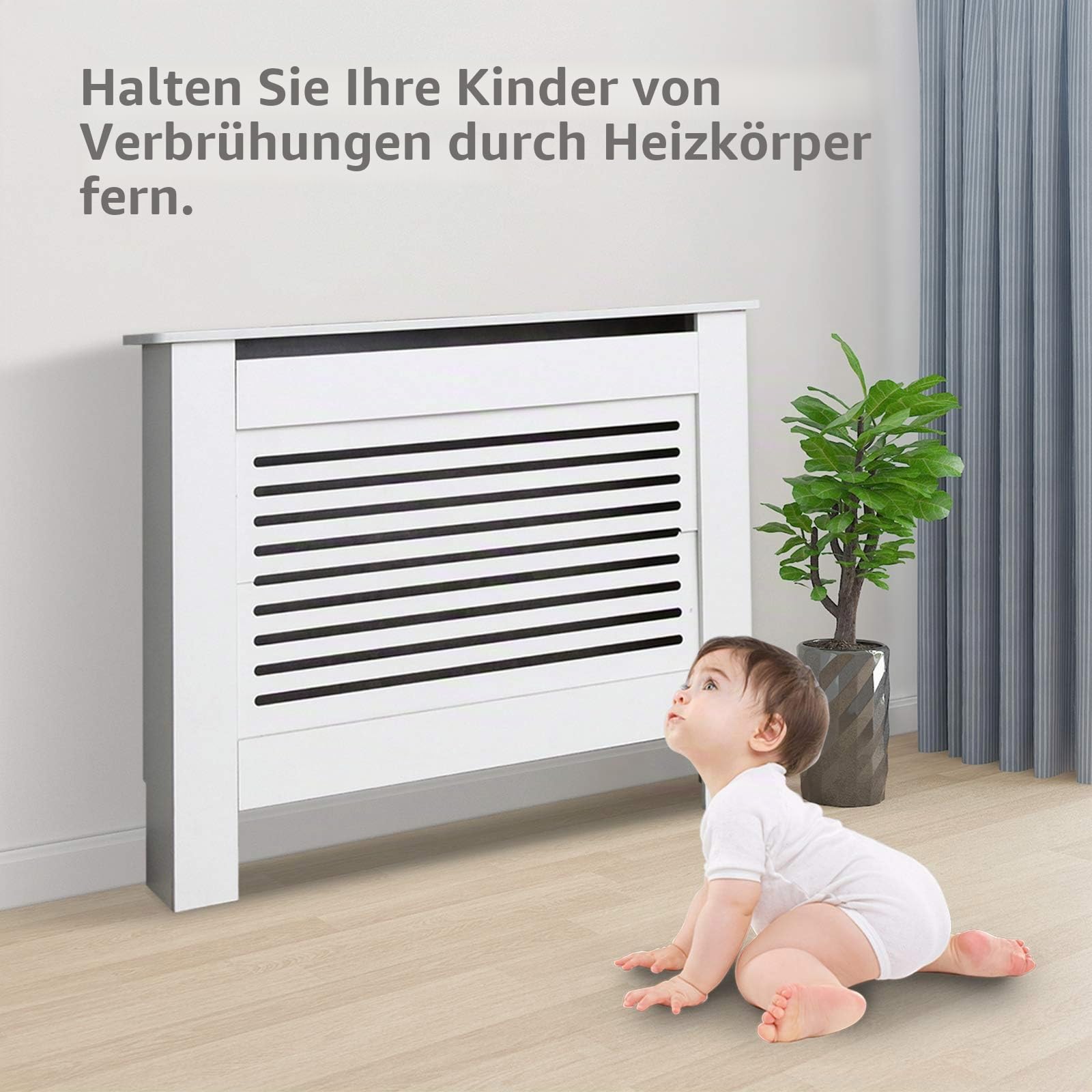 Mondeer Heizkörperabdeckung, Holz, Horizontal, M:109cm