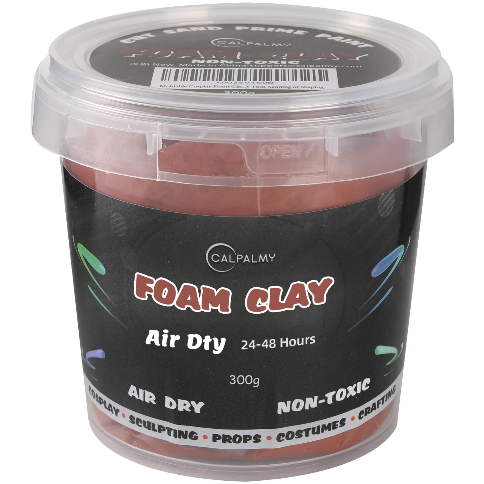 Moldable Cosplay Foam Clay Brown Colors (300g) – High Density and Quality for Intricate Designs | Air Dries to Perfection for Cutting with a Knife or Rotary Tool, Sanding or Shaping