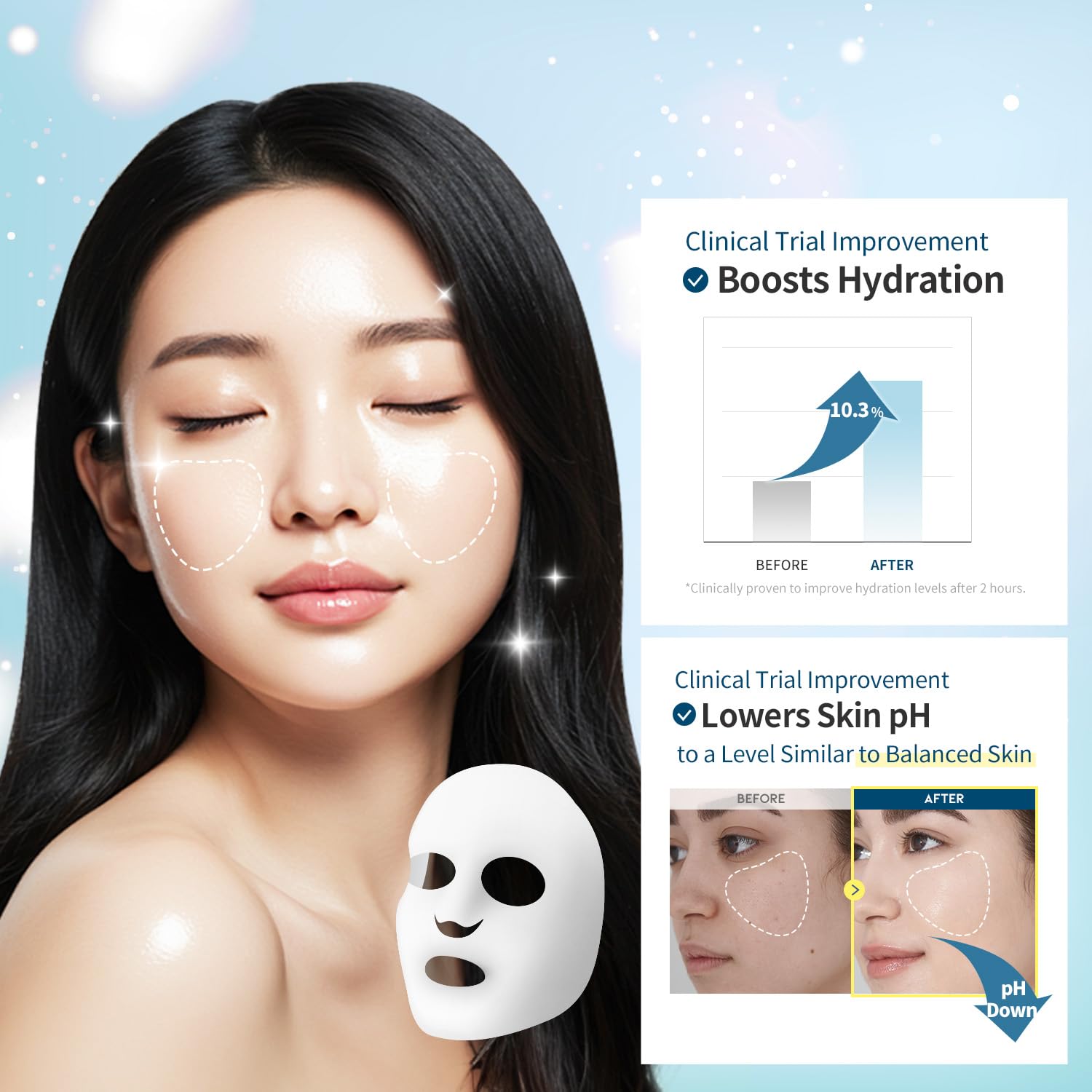 #OOTD Collagen Hydrating Sheet Masks for Face Korean Anti Aging Mask Sheet for Dry Skin & Sensitive Skin, EVE Vegan, Not Tested on Animals, No Parabens, No Sulfates, Hyaluronic Acid, Witch Hazel 10EA - Image 5