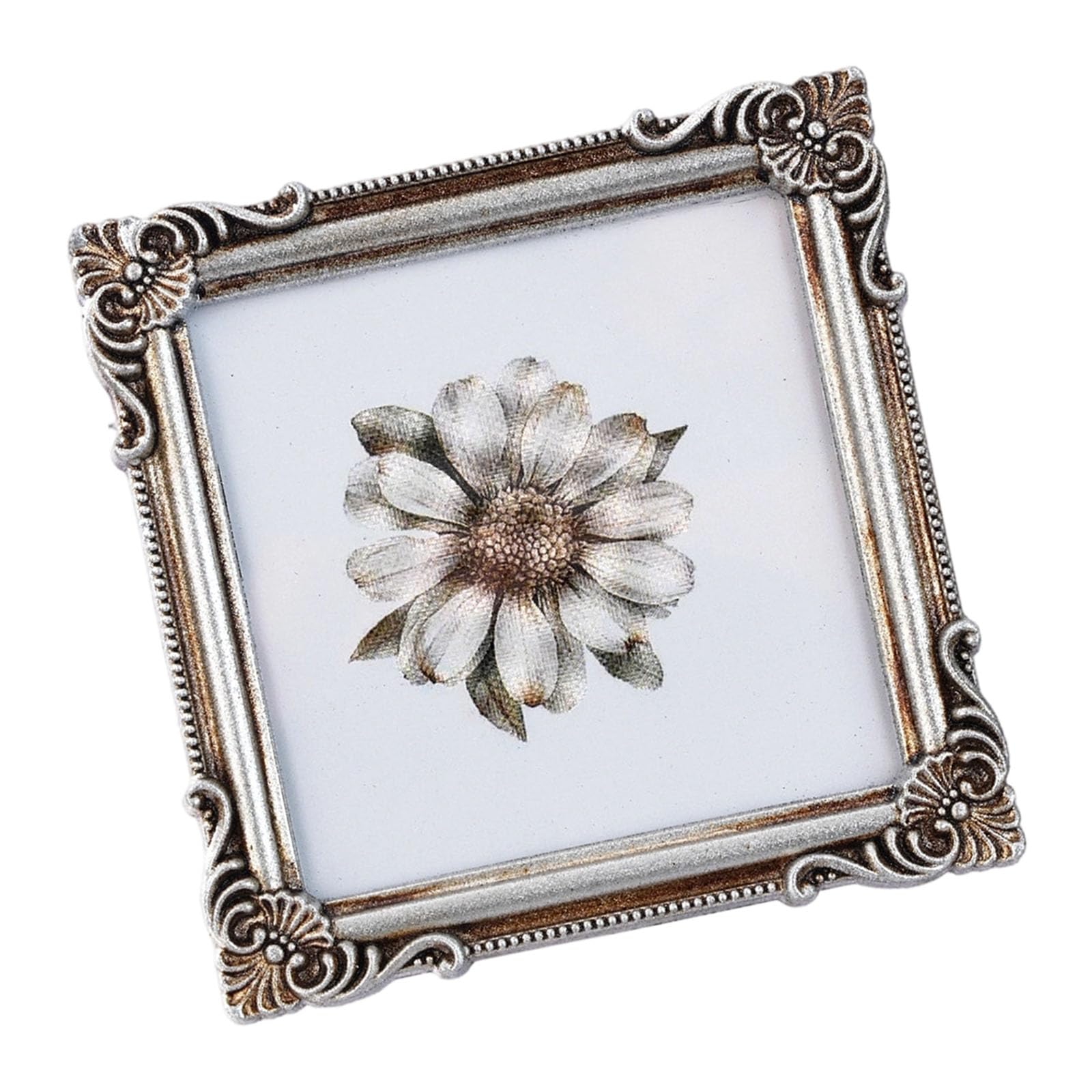 ordinarYone Retro Picture Frame,Minis Antique Ornate Photo Frame for Tabletop Wall Display,Old Photo Gallery Art Decors