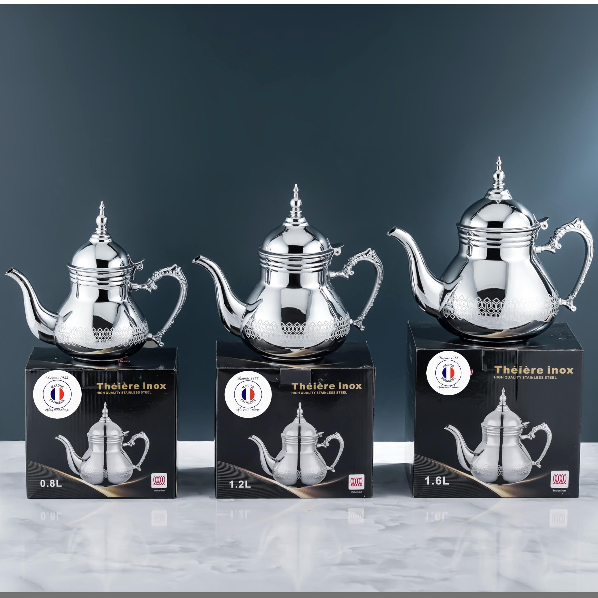 Teiera in acciaio inox di qualità premium (1,6 litri Mosaico)