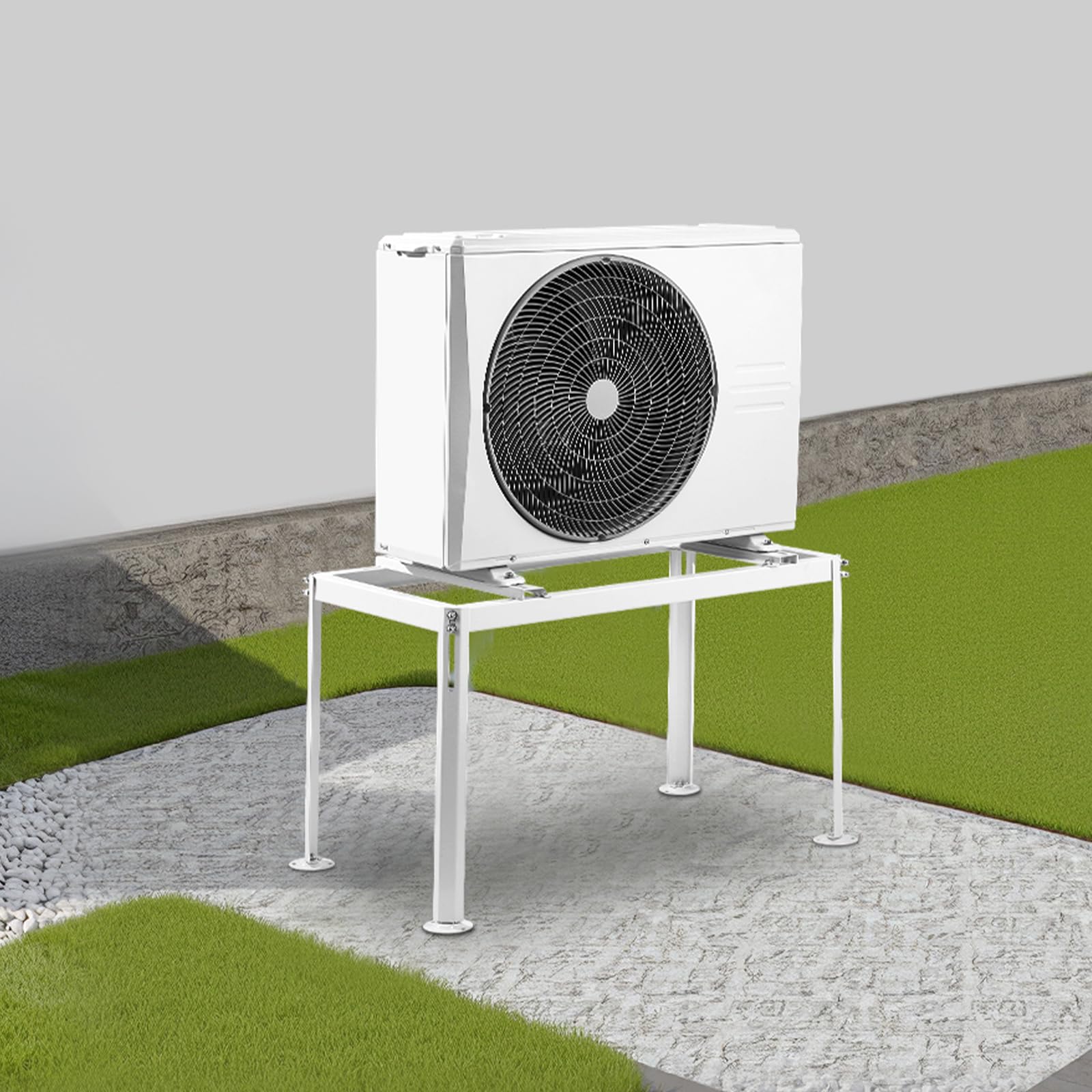 VEVOR Support au Sol pour Climatiseurs Split 9000-36000 BTU Réglable, Charge Maximale 300 kg, Conception Universelle, Réduction du Bruit et Vibration, Support de Base Robuste pour Climatiseur Split