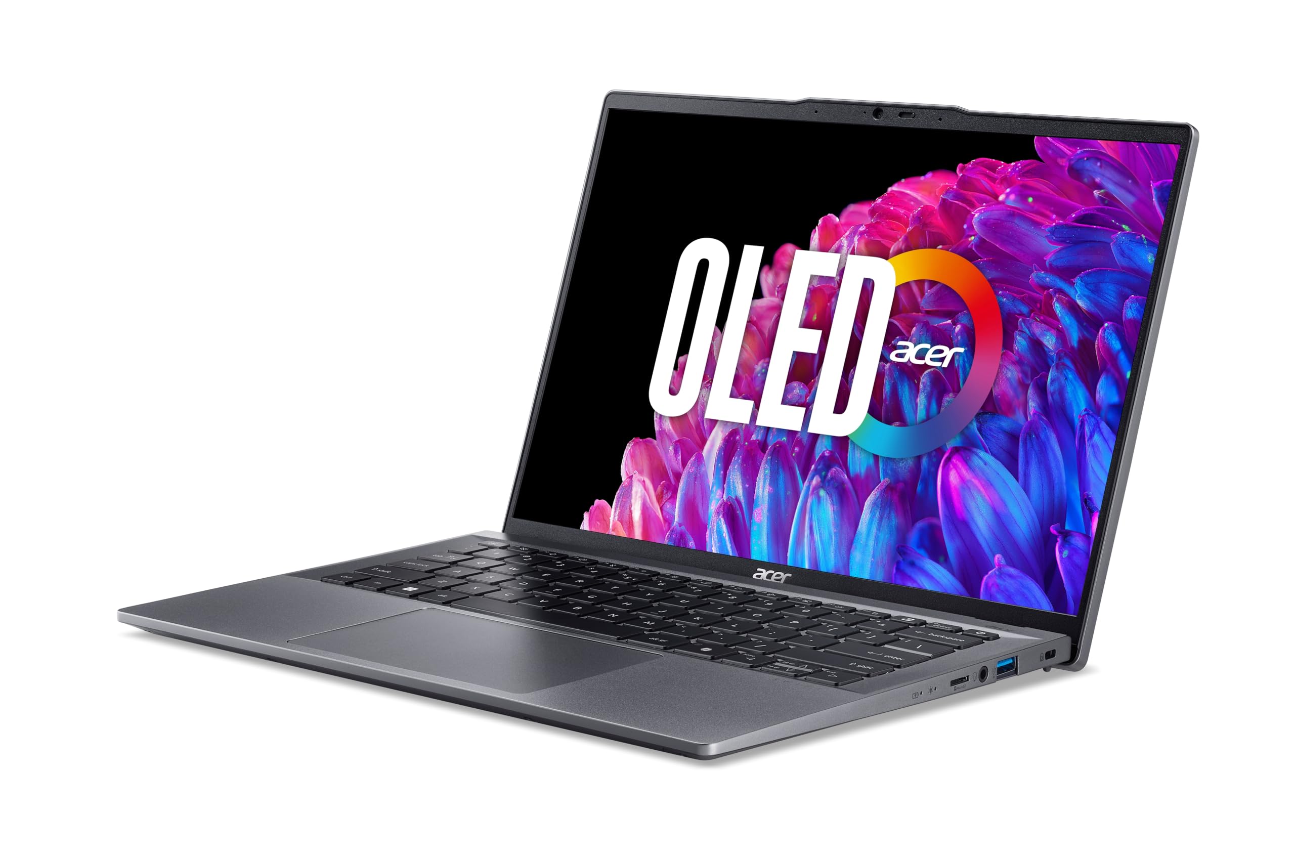 acer Swift Go 14 OLED (SFG14-63-R81N) Ultrathin/laptop, wyświetlacz 14" WQ2.8K OLED, AMD Ryzen 7 8845HS, 32 GB RAM, 1 TB SSD, grafika AMD Radeon, Windows 11, klawiatura QWERTZ, kolor szary