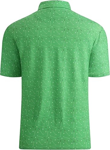 Miniatura 4 de Esabel.C Camisas de Golf para Hombre Ajuste Seco Rendimiento Manga Corta Estampadas Absorbe Humedad con Cuello