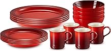 Le Creuset Stoneware Dinnerware Set, 16 pc., Cerise