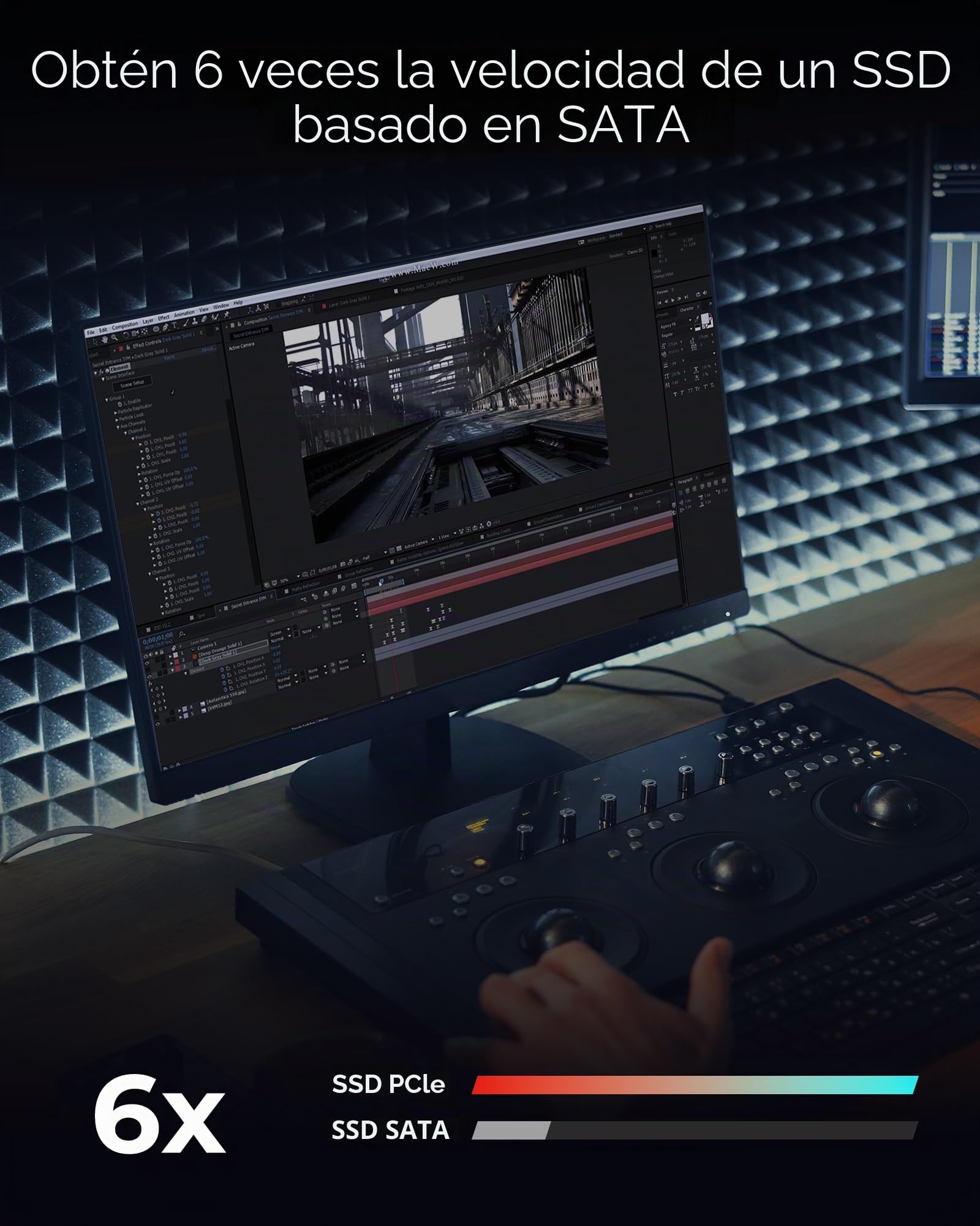 Lexar NM610PRO 2TB SSD, SSD Interno M.2 2280 PCIe Gen3x4 NVMe 1.4, hasta 3300 MB/s de Lectura, Unidades SSD internas con Flash NAND 3D para portátiles, computadoras de Escritorio y PC
