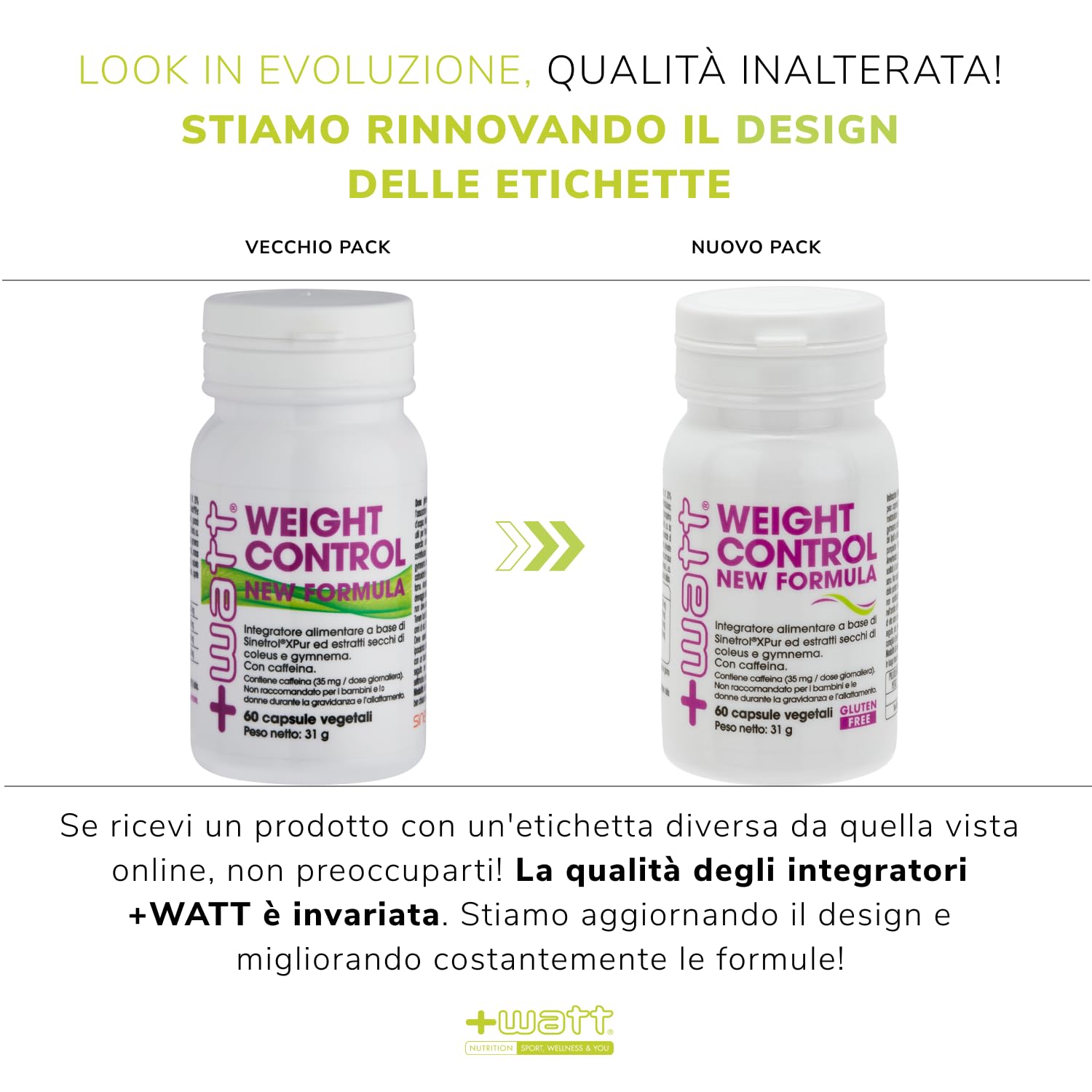Weight Control New Formula - Integratore Alimentare a Base di Sinetrol®XPur, Coleus, Ananas, Equiseto e Gymnema. GLUTEN FREE - Offre Sostegno al Metabolismo - Formato: 60 capsule