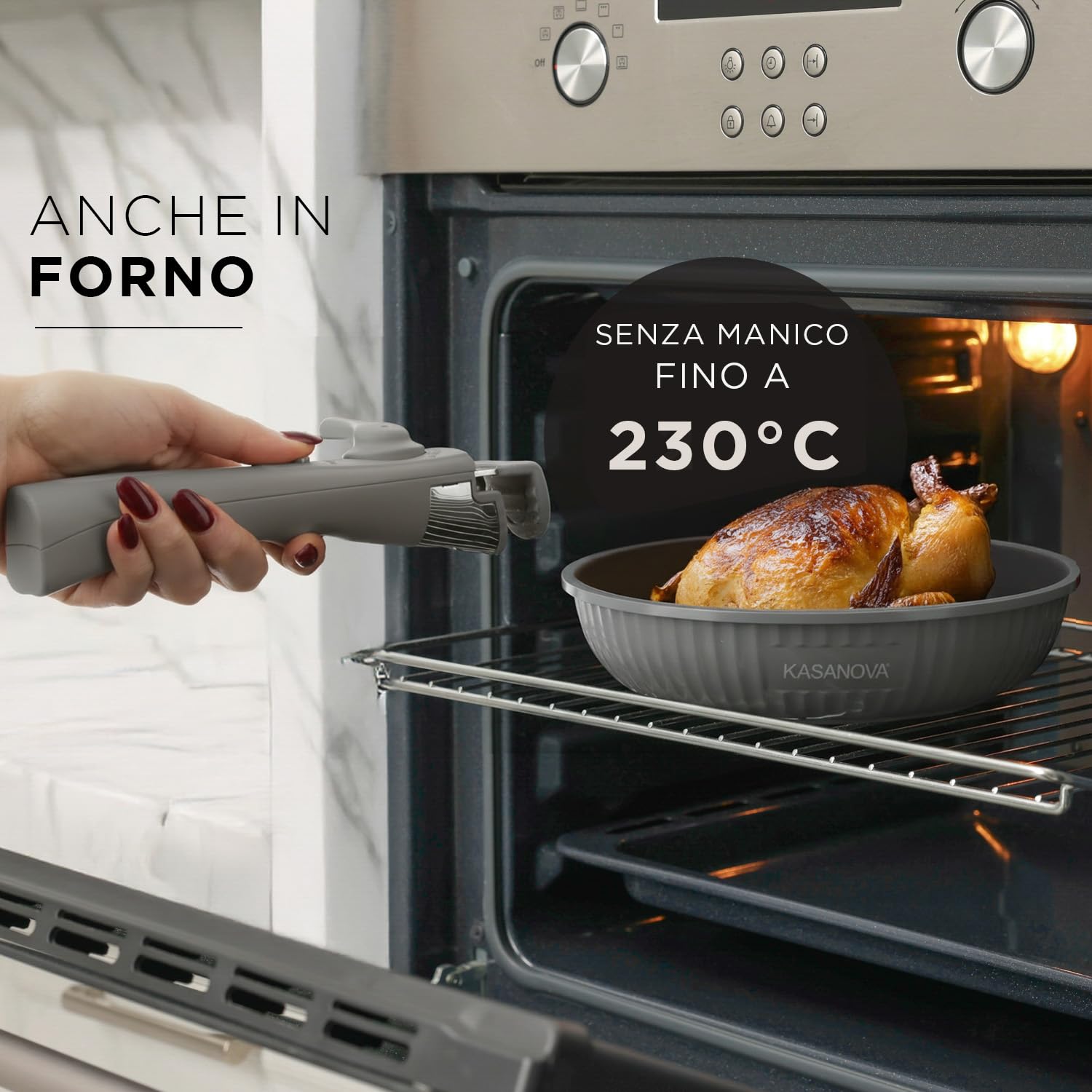 Batteria 9 pezzi Eaziclip grigia con manici staccabili